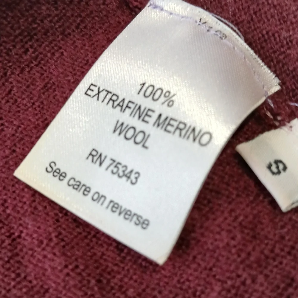 Brunella Gori Burgundy Women's Size Small 100% ExtraFine Merino Wool Sweater